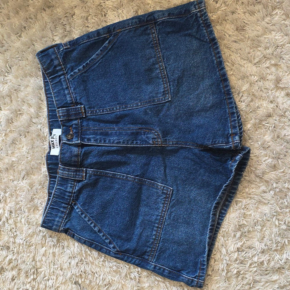 WAX Jean Collection Dark Wash Denim Skater Shorts